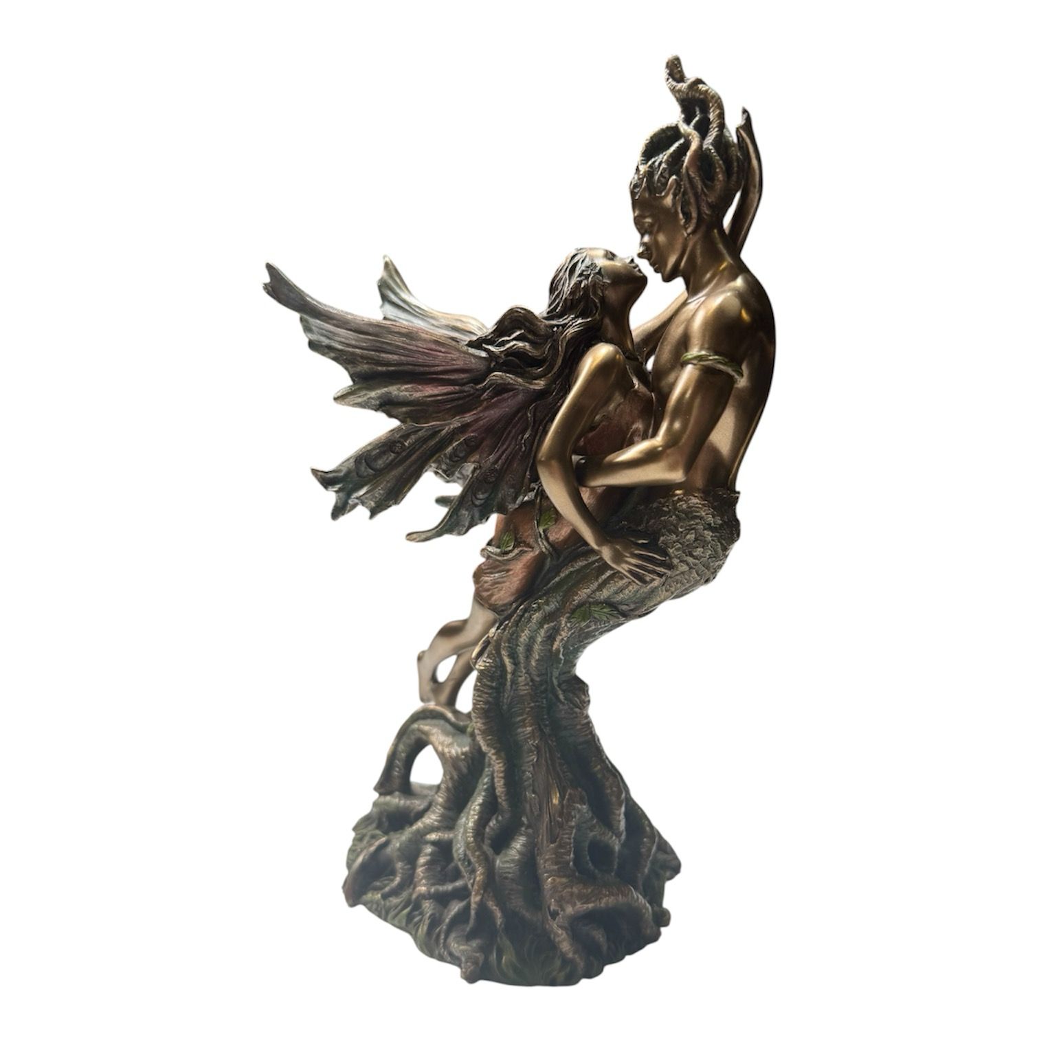 Enchanted Fairy and Forest Guardian Statue – Fantasy Lovers Sculpture