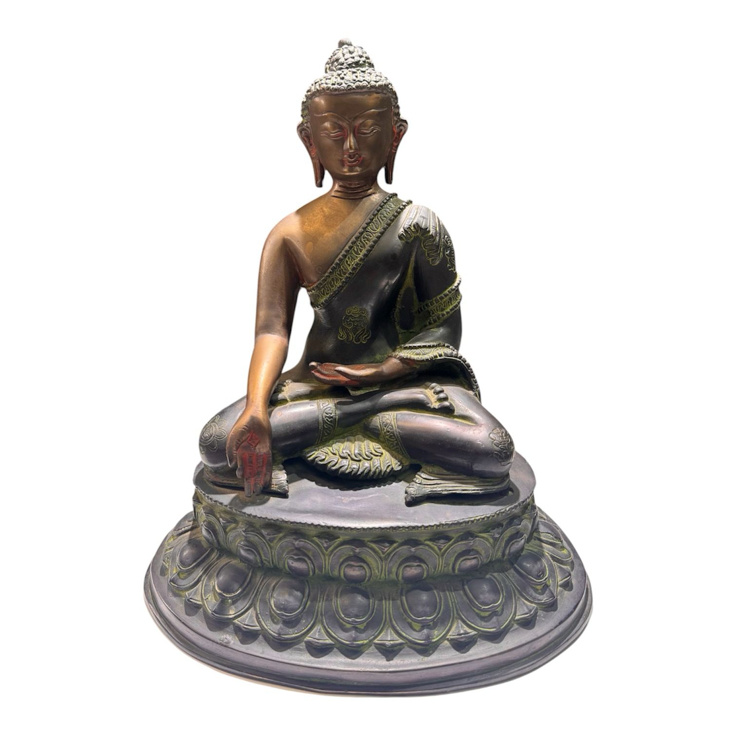Large Shakyamuni Buddha Statue on Lotus Base – Meditation, Wisdom & Spiritual Harmony