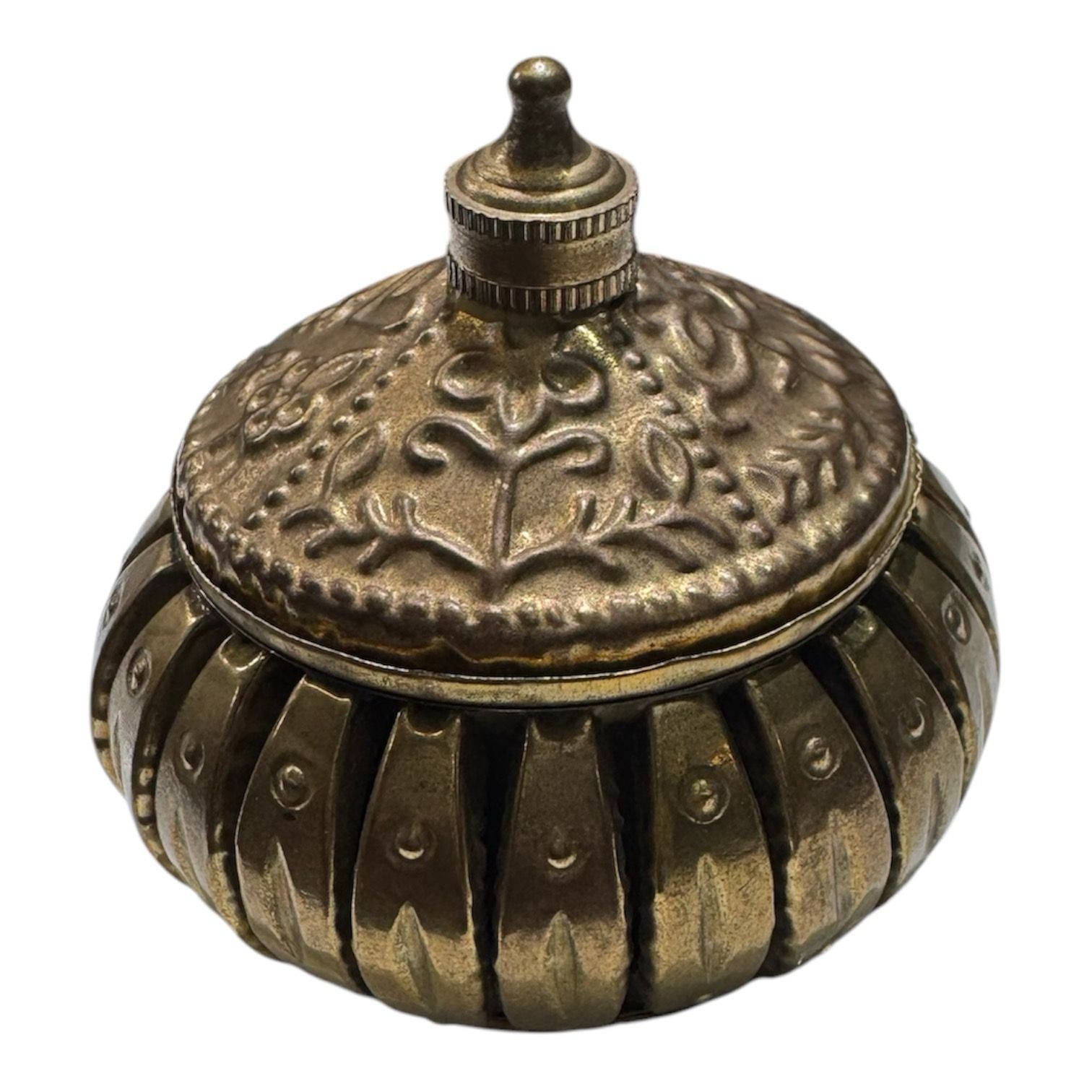 Metal Decorative Keepsake Box with Lid – Vintage Floral Trinket Box - Image 2
