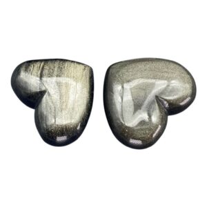Golden Obsidian Polished Heart – Protection, Strength & Personal Power